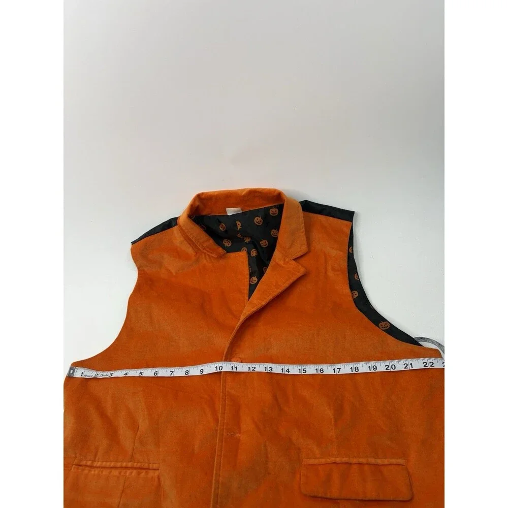Spirit Halloween Orange Pumpkin Lined Vest Adult L/XL Halloween Costume